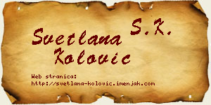 Svetlana Kolović vizit kartica